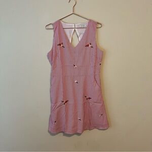 Skies Are Blue. NWOT Red and white Striped Midi Dress